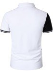 Color Block Short Sleeve Men's Polo Shirt