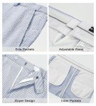 Light Blue Striped Slim Fit Seersucker Suit Set