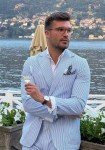 Light Blue Striped Slim Fit Seersucker Suit Set