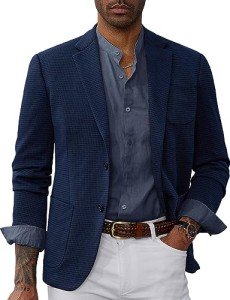 Men's Modern Fit Lightweight Blazer Jacket