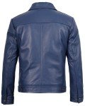 Men's Stylish Leather Jacket - Jose Blue