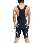 Men's Padded Bike Bib Shorts with White Stitches