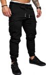 Men's Fashion Joggers: Black Cargo Sweatpants