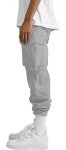 Men's Casual Drawstring Cargo Pants in Grey