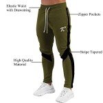Slim Fit Men's Track Pants with Zipper Pockets