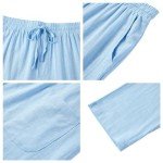 Men's Casual Linen Summer Pants - Blue