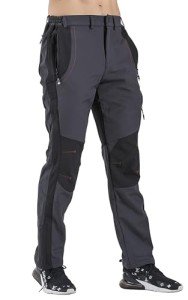 Gash Hao Men's Waterproof Snow Pants with Fleece Lining