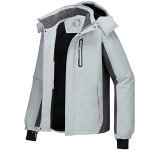 Men's Waterproof Ski Jacket with Detachable Hood