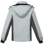 Men's Waterproof Ski Jacket with Detachable Hood