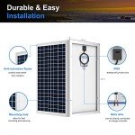 ACOPOWER 35W Poly Solar Panel for Off-Grid Use