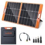 Upgraded 100W Portable Solar Panel for Power Station, Monocrystalline Foldable 100 Watt 18V Solar Panel Charger for Camping, High Efficiency IP65 Waterproof for Outdoor RV Trip