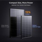 Callsun 200 Watt Solar Panel 12V, 2Pcs N-Type 16BB 100W Solar Panel, 25% High Efficiency Monocrystalline PV Modules,Ideal for RV, Trailer, Camper, Marine, Rooftop, Farm, Off-Grid (100w 2-Pack Panels)