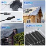 Renogy 100W 12V Solar Panel Starter Kit, 100 Watt Monocrystalline Solar Panel, 30A LCD PWM Charger Controller, Adaptor Kit, Tray Cables, Z Brackets for RV, Camper, and Other Off Grid Applications