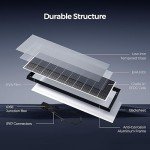 Renogy 2pcs 320W Solar Panels 24V Monocrystalline On/Off Grid 640W for RV Boat Shed Farm Home House Rooftop Residential Commercial House, 2 Pieces