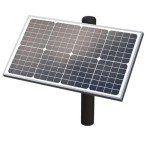 Ghost Controls 30 Watt Monocrystalline Solar Panel Kit for Automatic Gate Opener Systems Model AX30