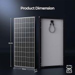 Renogy 2pcs 320W Solar Panels 24V Monocrystalline On/Off Grid 640W for RV Boat Shed Farm Home House Rooftop Residential Commercial House, 2 Pieces