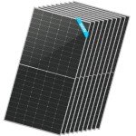 SUNGOLDPOWER 10pcs 560W Bifacial PERC Solar Panels Monocrystalline, High Efficiency Solar Panel for Charging Station,Rooftop,Household, Marine, RV, On/Off Grid Solar system (10pcs 560W Bifacial panel)