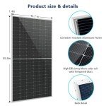 SUNGOLDPOWER 10pcs 560W Bifacial PERC Solar Panels Monocrystalline, High Efficiency Solar Panel for Charging Station,Rooftop,Household, Marine, RV, On/Off Grid Solar system (10pcs 560W Bifacial panel)