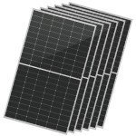 SUNGOLDPOWER 6PCS 460W Bifacial PERC Solar Panels Monocrystalline, High Efficiency Solar Panel for Charging Station,Rooftop, Household, Marine, RV, On/Off Grid Solar System (6pcs 460W Bifacial Panel)