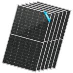 SUNGOLDPOWER 6PCS 460W Bifacial PERC Solar Panels Monocrystalline, High Efficiency Solar Panel for Charging Station,Rooftop, Household, Marine, RV, On/Off Grid Solar System (6pcs 460W Bifacial Panel)