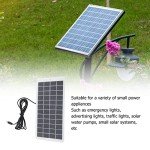 Solar Panel, 5W 12V Portable High Efficiency Solar Module Polycrystalline Solar Power Panel with DC Interface, Energy Saving Solar Charger Panel for Emergency Lights, Small Solar Energy Systems