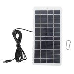 Solar Panel, 5W 12V Portable High Efficiency Solar Module Polycrystalline Solar Power Panel with DC Interface, Energy Saving Solar Charger Panel for Emergency Lights, Small Solar Energy Systems