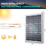 ACOPOWER 50 watt Solar Panel 50W 12V Mono Photovoltaic Pv Module Solar Panel Charger for Battery Charging Camping Off Grid