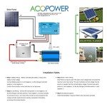 ACOPOWER 15W 12V Charger Kit, 15 Watts Polycrystalline Solar Panel with 5A PWM Charge Controller