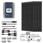 ACOPOWER 4x200W Mono Solar RV Kits with 60A MPPT Charge Controller/Mounting Brackets/12AWG Solar Cables/8AWG Tray Cable/Cable Entry housing/Solar T/Y Branch Connector (4x200W 60A Kit)