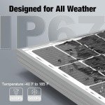 SOLPERK Solar Panel 2PCS Solar Panels 100 Watt 12 Volt, 200W Soalr Panel High Efficiency Monocrystalline PV Module Power Charger Solar Panel for Boat Car RV Motorcycle Marine