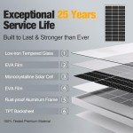 SOLPERK Solar Panel 2PCS Solar Panels 100 Watt 12 Volt, 200W Soalr Panel High Efficiency Monocrystalline PV Module Power Charger Solar Panel for Boat Car RV Motorcycle Marine