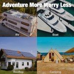 SOLPERK Solar Panel 2PCS Solar Panels 100 Watt 12 Volt, 200W Soalr Panel High Efficiency Monocrystalline PV Module Power Charger Solar Panel for Boat Car RV Motorcycle Marine