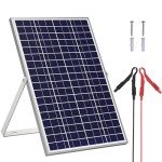 SOLPERK 30W 24V Solar Panel Kit, Solar Battery Trickle Charger Maintainer + Adjustable Mount Bracket for Automotive Motorcycle Boat Marine RV