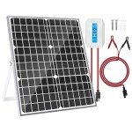 SOLPERK 30W Solar Panel Charger, Solar Panel Kit Monocrystalline 12V Solar Panel + Upgrade 8A Charge Controller + Adjustable Bracket for RV, Camper, Vehicle, Caravan, Boat, Motorcycle (30W Kit)