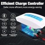 SOLPERK 30W Solar Panel Charger, Solar Panel Kit Monocrystalline 12V Solar Panel + Upgrade 8A Charge Controller + Adjustable Bracket for RV, Camper, Vehicle, Caravan, Boat, Motorcycle (30W Kit)