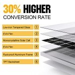 SOLPERK 30W Solar Panel Charger, Solar Panel Kit Monocrystalline 12V Solar Panel + Upgrade 8A Charge Controller + Adjustable Bracket for RV, Camper, Vehicle, Caravan, Boat, Motorcycle (30W Kit)