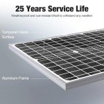 SOLPERK 30W Solar Panel Charger, Solar Panel Kit Monocrystalline 12V Solar Panel + Upgrade 8A Charge Controller + Adjustable Bracket for RV, Camper, Vehicle, Caravan, Boat, Motorcycle (30W Kit)