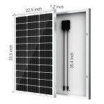 SOLPERK Solar Panel 100 Watt 12 Volt, Solar Panel Kit with High Efficiency Monocrystalline PV Module Power Charger Solar Panel for Boat Car RV Motorcycle Marine and Other Off-Grid Applications