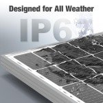 SOLPERK Solar Panel 100 Watt 12 Volt, Solar Panel Kit with High Efficiency Monocrystalline PV Module Power Charger Solar Panel for Boat Car RV Motorcycle Marine and Other Off-Grid Applications