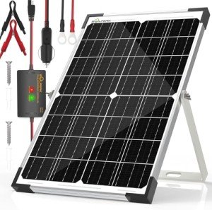SOLPERK Solar Panel Kit 15W 12V, Waterproof 8A PWM Controller, Home/Outdoor Solar Battery Charger for RV Car Boat Marine Tractor Camping, 12 Volt Batteries Solar Panel Charger