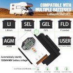 SOLPERK 60A MPPT Solar Charge Controller, 12V/24V/48V Auto, Input LCD Display Regulator Intelligent Solar Panel Regulator for LiFePO4, SLD,Gel Sealed, Li, Flooded Battery, Rover APP Control Bluetooth