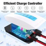 SOLPERK 12V 8A Waterproof Solar Charge Controller, Upgraded Solar Panel Controller, PWM Solar Battery Regulator with LED Display for 12V Batteries