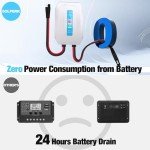 SOLPERK 12V 8A Waterproof Solar Charge Controller, Upgraded Solar Panel Controller, PWM Solar Battery Regulator with LED Display for 12V Batteries