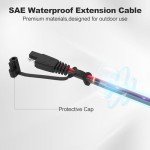 SOLPERK 25Feet SAE SAE Extension Cable Quick Disconnect Wire Harness SAE Connector Extension Cable for Cars, Motorcycles, Solar Panels, RV Battery(16AWG) (25 Feet)