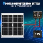 SOLPERK 10A 12V MPPT Solar Charge Controller, Waterproof Intelligent Portable IP67 Solar Panel Controller for AGM, Gel, Flooded and Lithium Battery