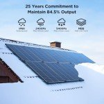 ZOUPW N-Type 16BB 100 Watt Solar Panel,Gifts for Men,Solar Panel 100W 12V,25% High Efficiency Monocrystalline PV Module IP68 Waterproof for RV Marine Rooftop Power Station Off-Grid Systems (1PCS)