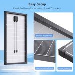 ZOUPW N-Type 16BB 100 Watt Solar Panel,Gifts for Men,Solar Panel 100W 12V,25% High Efficiency Monocrystalline PV Module IP68 Waterproof for RV Marine Rooftop Power Station Off-Grid Systems (1PCS)