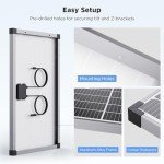 ZOUPW 50 Watt Solar Panel for12 Volt, N-Type 16BB 50w Solar Panels 25% High-Efficiency Monocrystalline,IP68 Waterproof 50w Solar Panel for Home,RV, Camping, Marine, Rooftop, Off-Grid (Sliver)