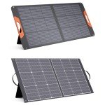 ZOUPW 100W Portable Solar Panel+100 Watt 9BB Ultralight Portable Solar Panel for Power Station,23.5% High Efficiency IP67 Waterproof 2 Adjustable Kickstands for Camping RV Blackout