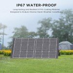 ZOUPW 100W Portable Solar Panel+100 Watt 9BB Ultralight Portable Solar Panel for Power Station,23.5% High Efficiency IP67 Waterproof 2 Adjustable Kickstands for Camping RV Blackout